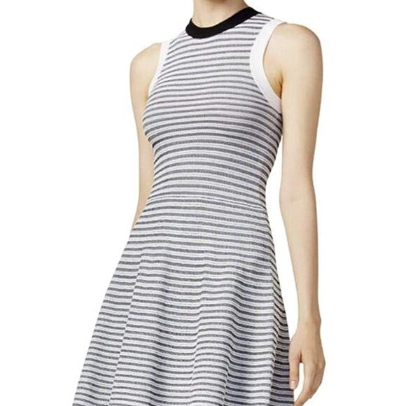 bar III Womens Striped Fit Flare Midi Dress Size X-Small - Picture 2 of 3